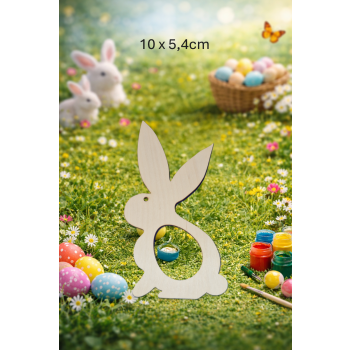 Królik 4 10cm jajko, królik 10cm jajko, sklejka 3mm